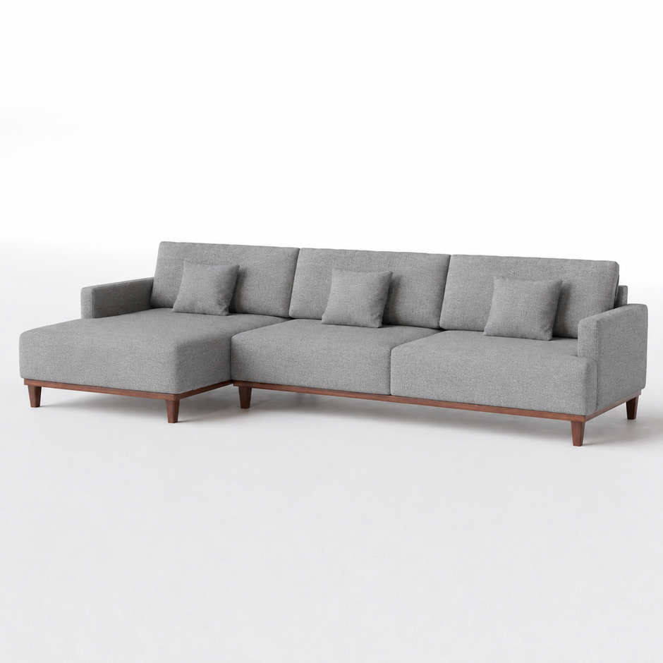 Sofá Doha Living Fixo com Chaise*