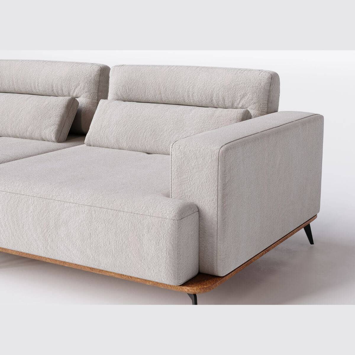 Sofá Living Modulado Houston 3 Módulos com Chaise