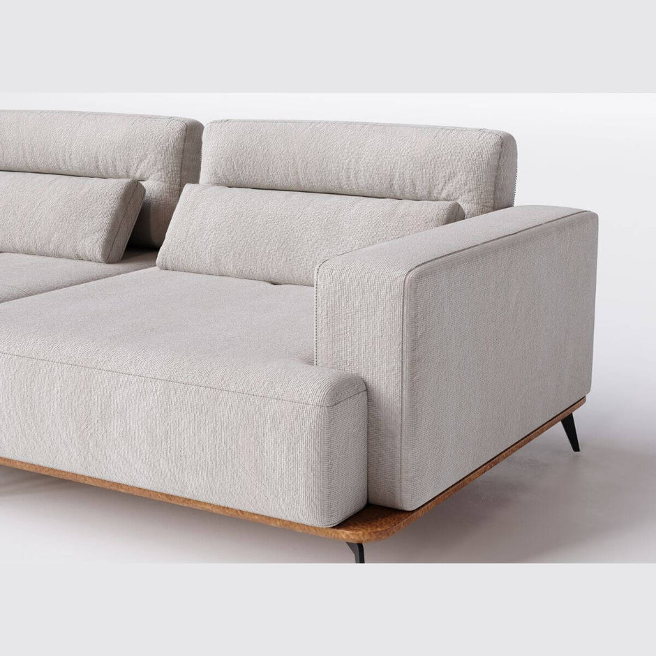 Sofá Living Modulado Houston 3 Módulos com Chaise