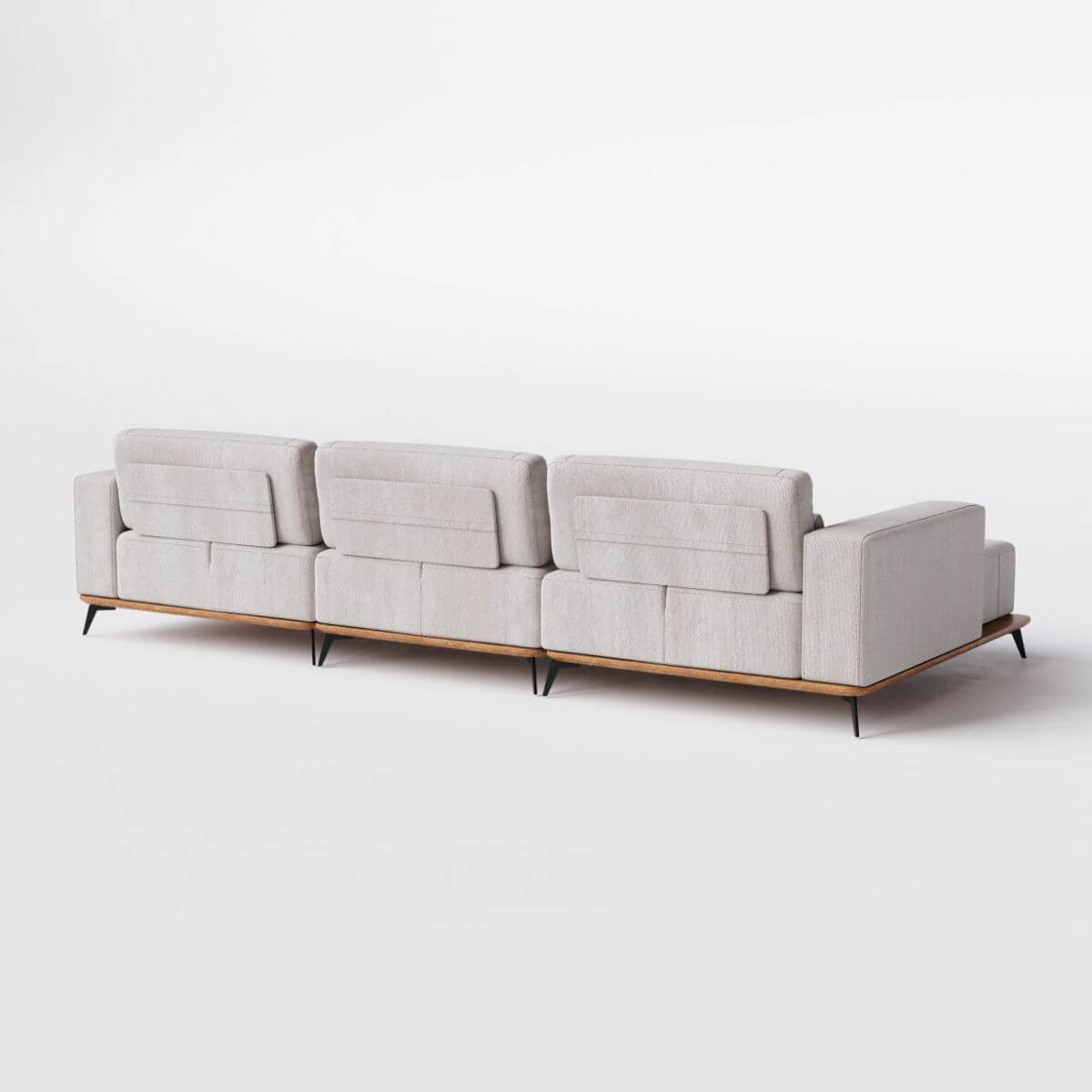 Sofá Living Modulado Houston 3 Módulos com Chaise