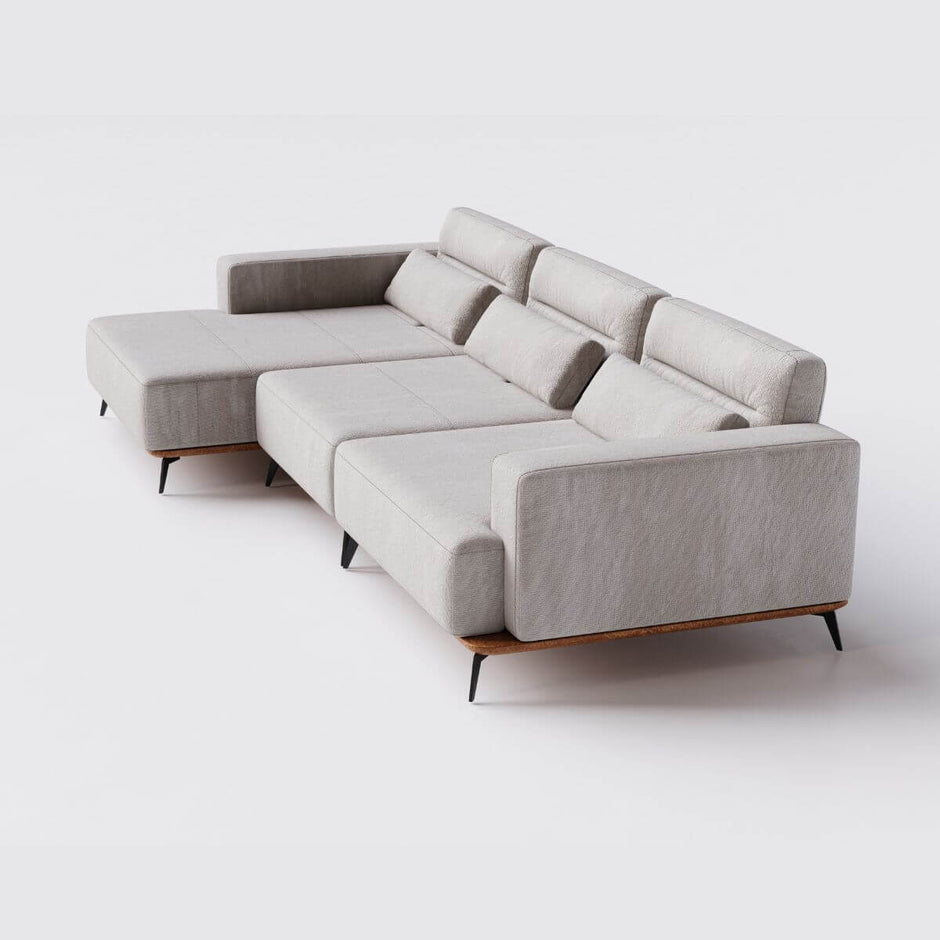 Sofá Living Modulado Houston 3 Módulos com Chaise