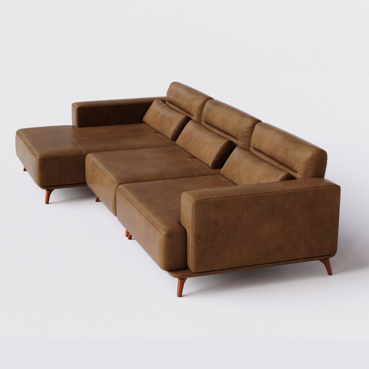Sofá Living Modulado Houston 3 Módulos com Chaise