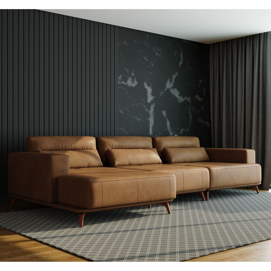 Sofá Living Modulado Houston 3 Módulos com Chaise