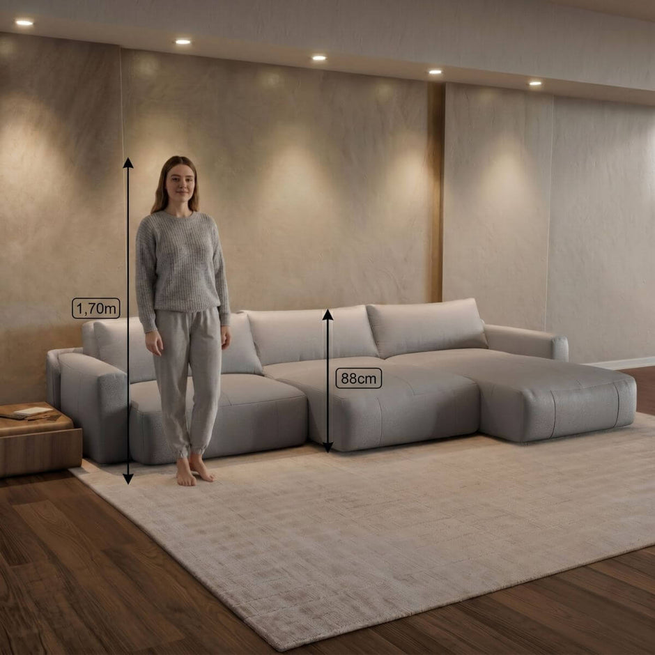 Sofá Cama Ibiza 3 Módulos Sem Caixa com Super Chaise