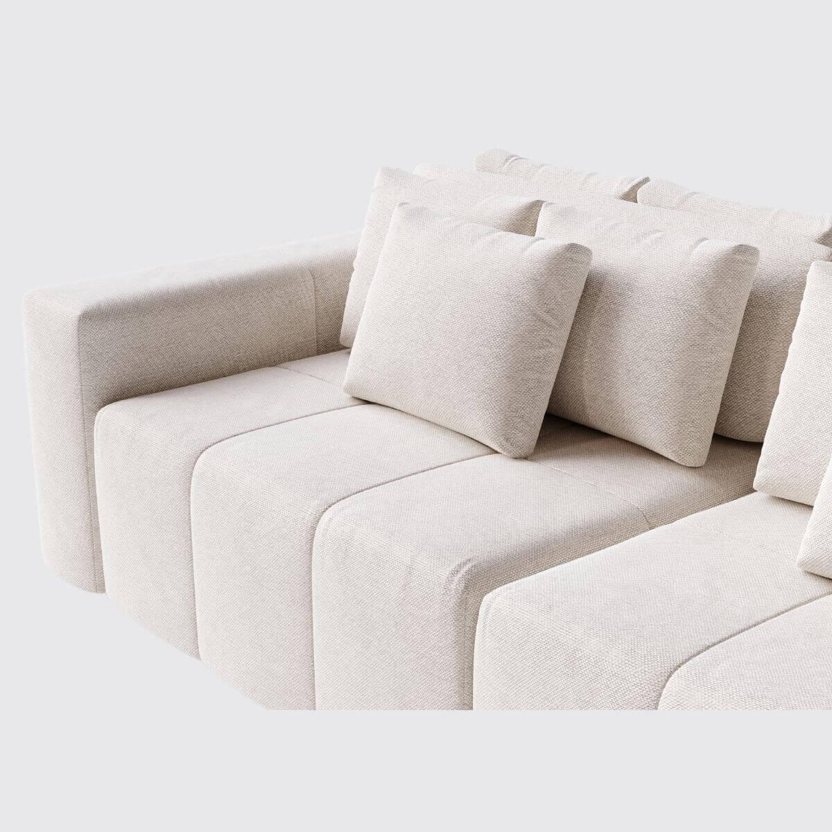 Sofá Ilha de Santorini 3 Módulos P160 cm Com Braço