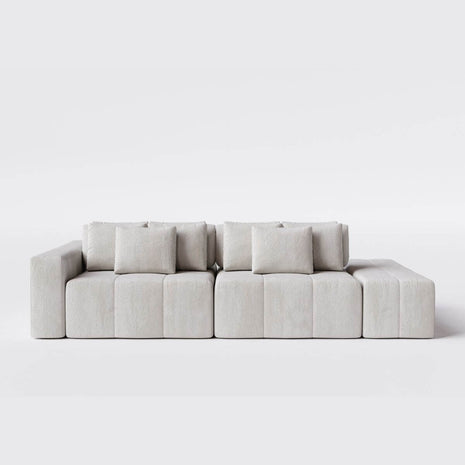 Sofá Ilha de Santorini 2 Módulos de P160 cm Com Braço e Puff