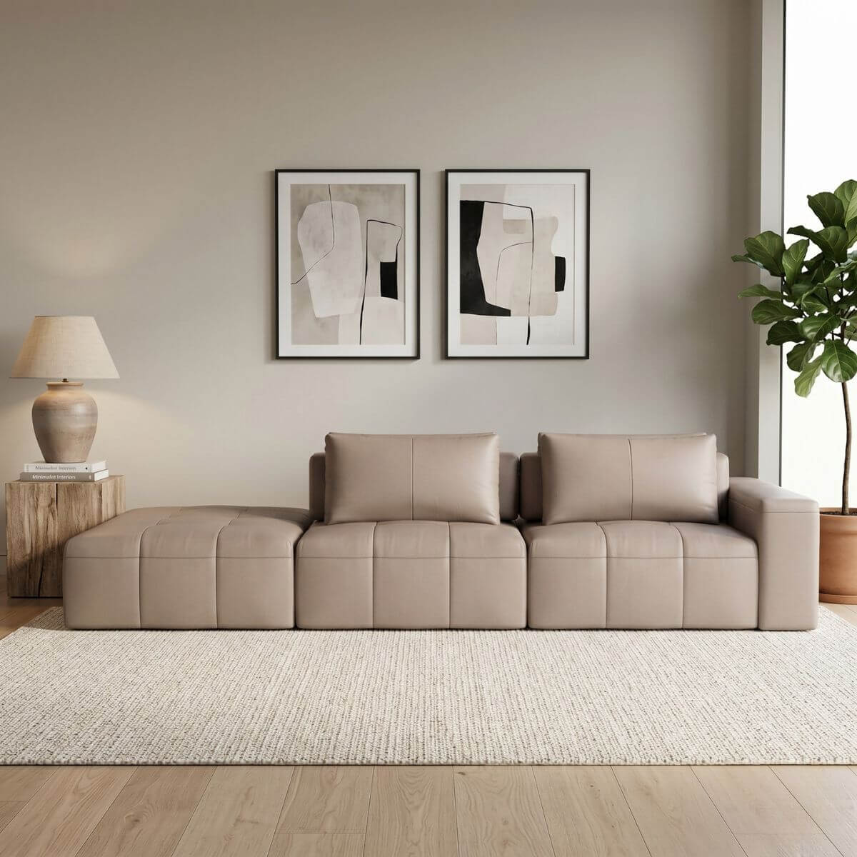 Sofá Ilha de Santorini 3 Módulos P160 cm Com Braço