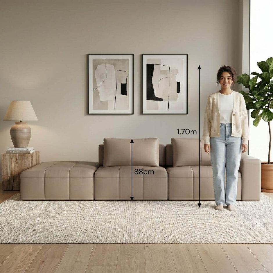 Sofá Ilha de Santorini 3 Módulos P160 cm Com Braço