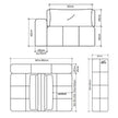 Sofá Ilha de Santorini 4 Módulos P180 cm Com Braço