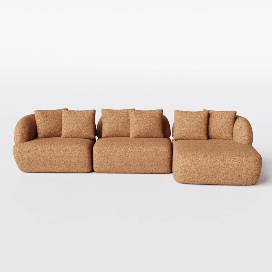 Sofá Living Modulado Com Chaise Van Gogh