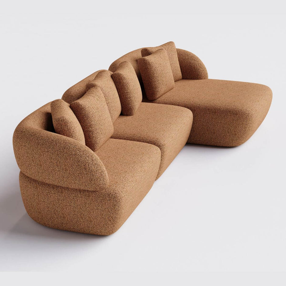 Sofá Living Modulado Com Chaise Van Gogh