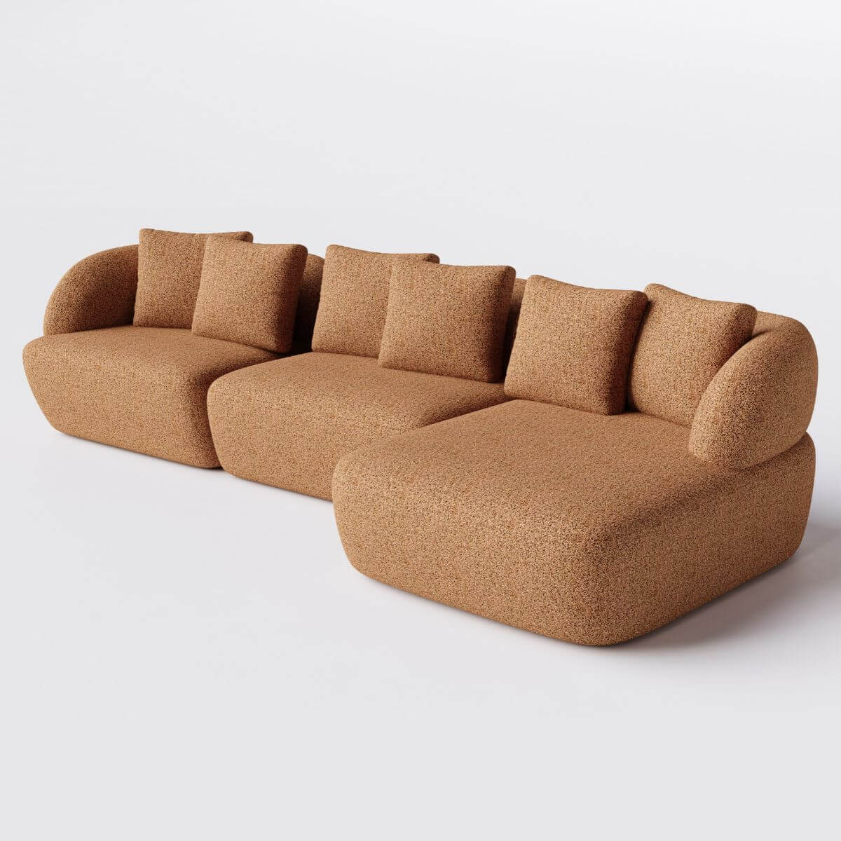Sofá Living Modulado Com Chaise Van Gogh