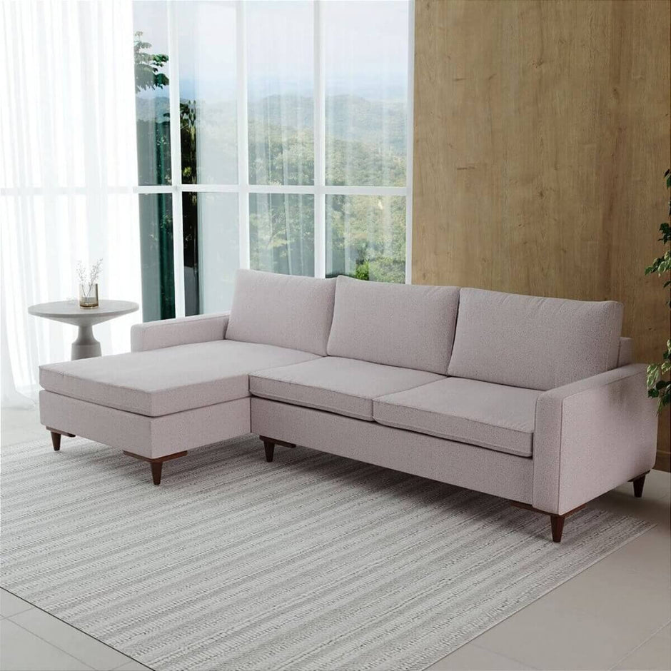 Sofá Living Fixo Viena com Chaise