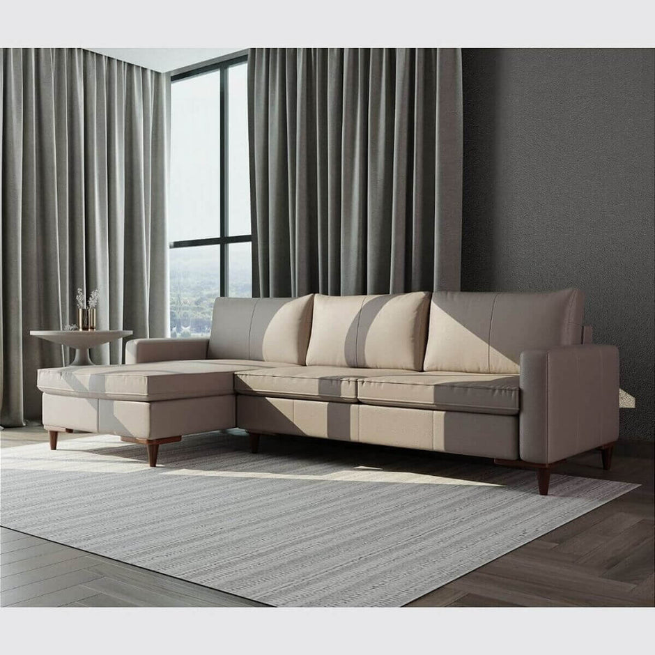 Sofá Living Fixo Viena com Chaise