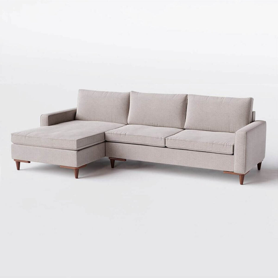 Sofá Living Fixo Viena com Chaise