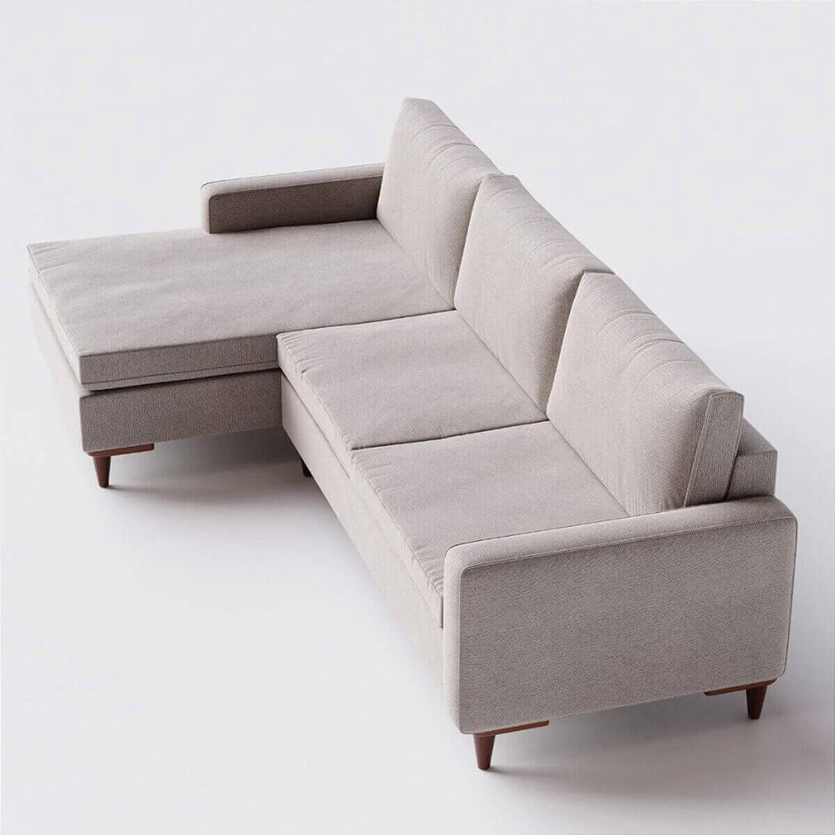 Sofá Living Fixo Viena com Chaise