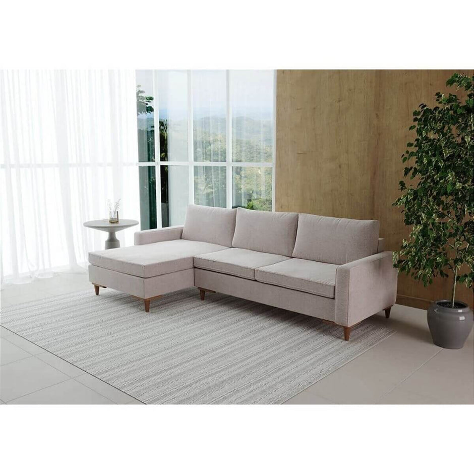 Sofá Living Fixo Viena com Chaise