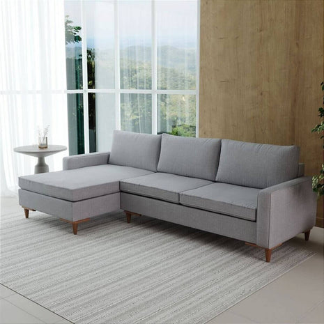 Sofá Living Fixo Viena com Chaise