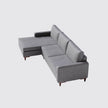 Sofá Living Fixo Viena com Chaise