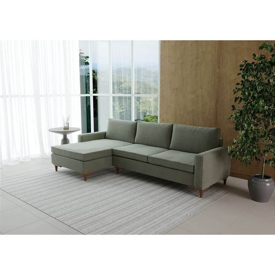 Sofá Living Fixo Viena com Chaise